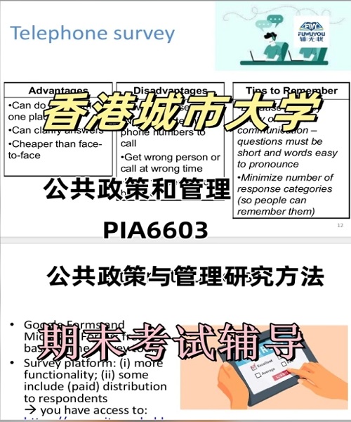 港城市公共政策和管理PIA6603期末考试辅导.png